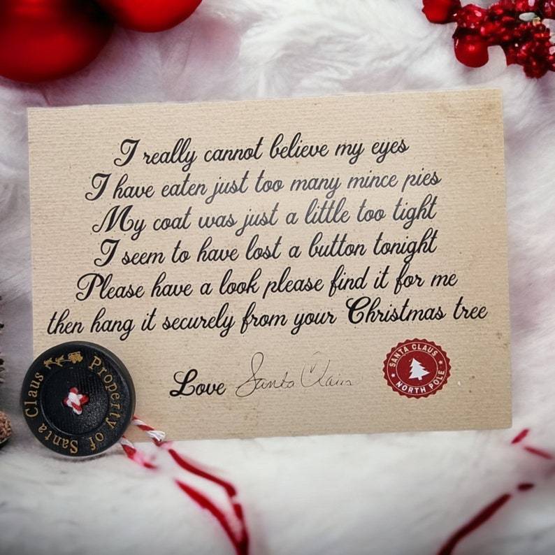 🎅Santa's Lost Button and 🦌Rudolph's lost name tag