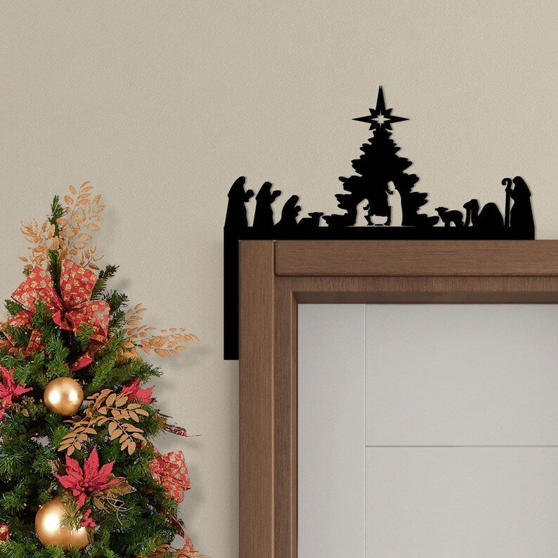 ๐ฒ2024 Christmas Gift 50% Off--Metal Nativity Scene Door Topper