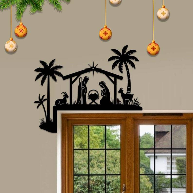 ๐ฒ2024 Christmas Gift 50% Off--Metal Nativity Scene Door Topper