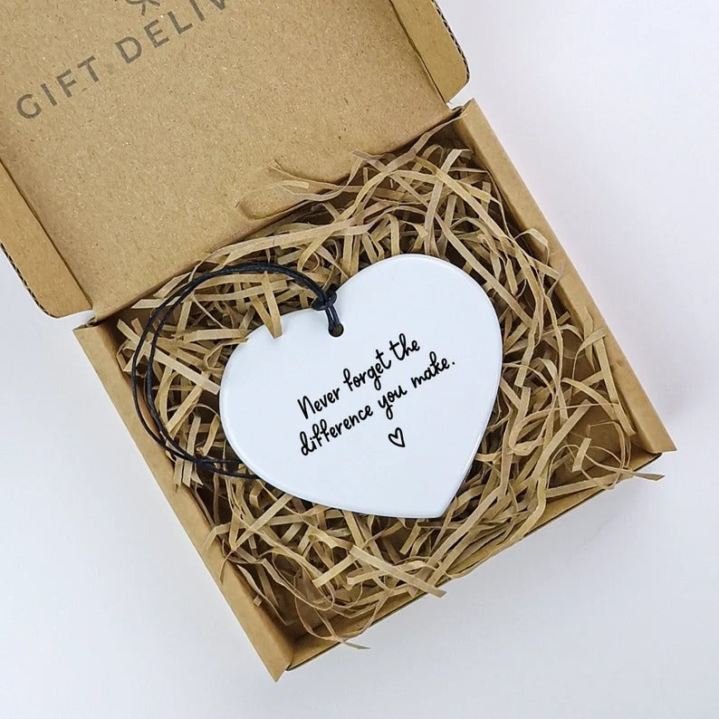 Friendship Heart Hanging Christmas Ornament