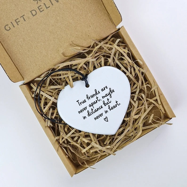 Friendship Heart Hanging Christmas Ornament