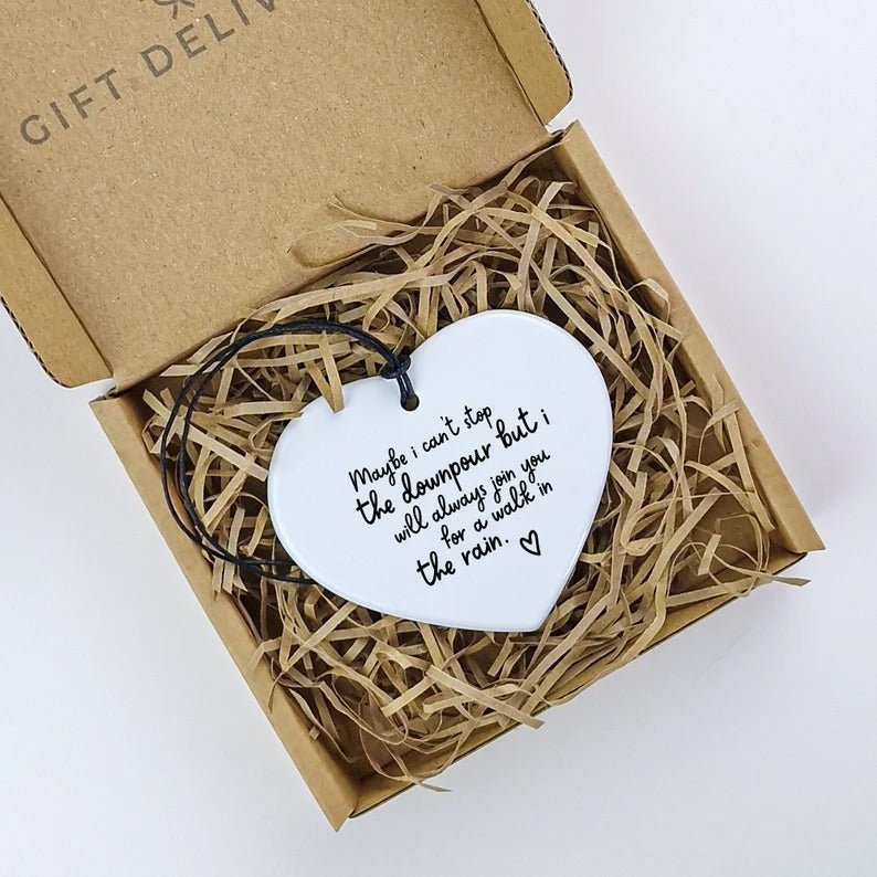 Friendship Heart Hanging Christmas Ornament