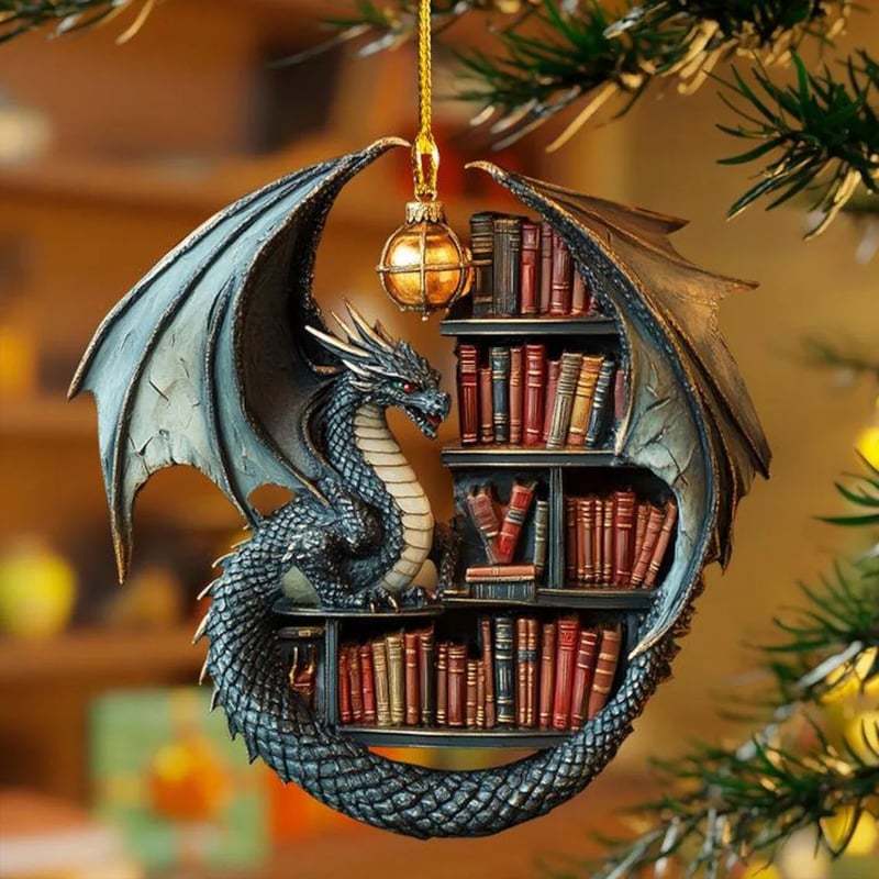 π2024 Christmas Gift 50% Off--Acrylic Book Dragon Suncatcher Ornament