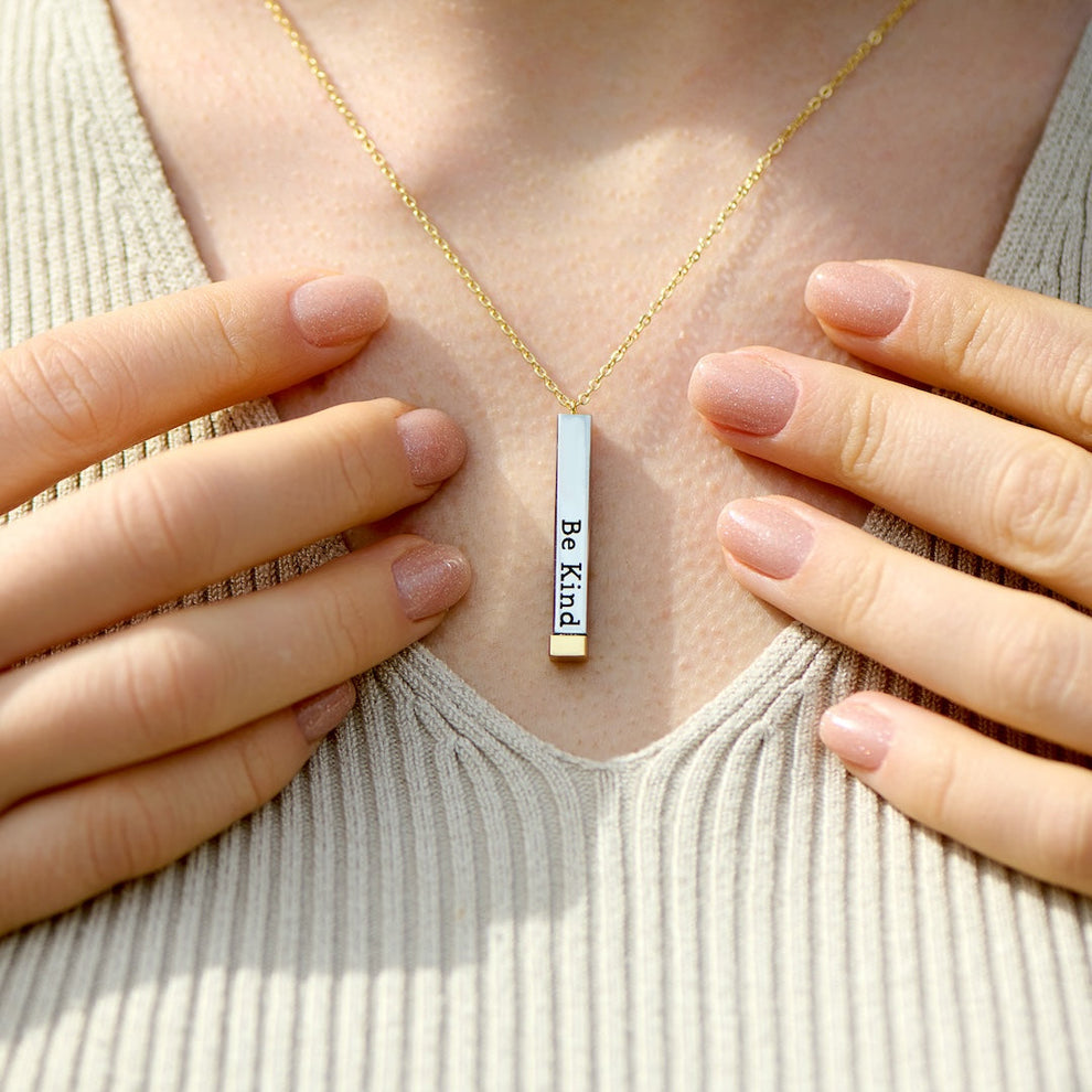 Customizable hidden message necklace