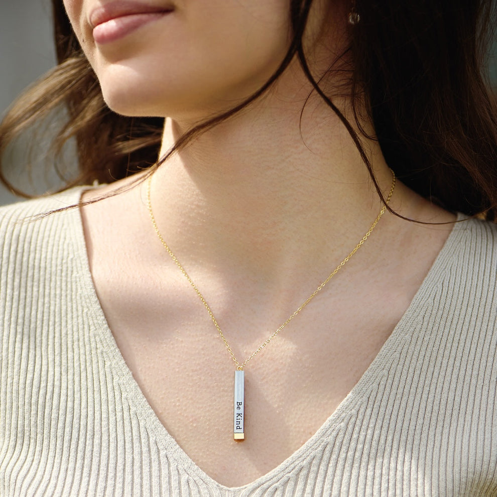 Customizable hidden message necklace