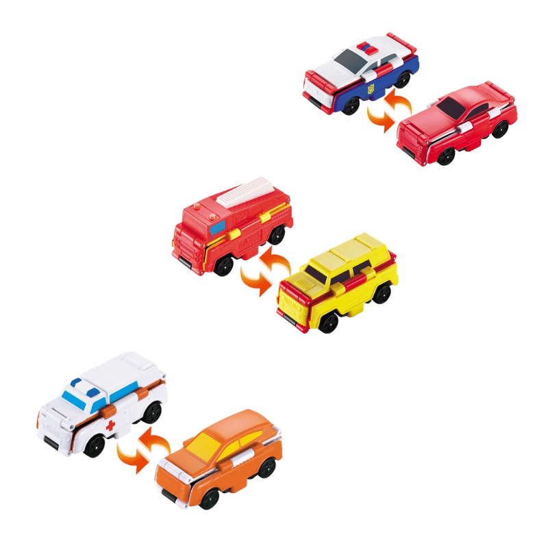 FlipRacers Transformable Dual-Design Toy Cars