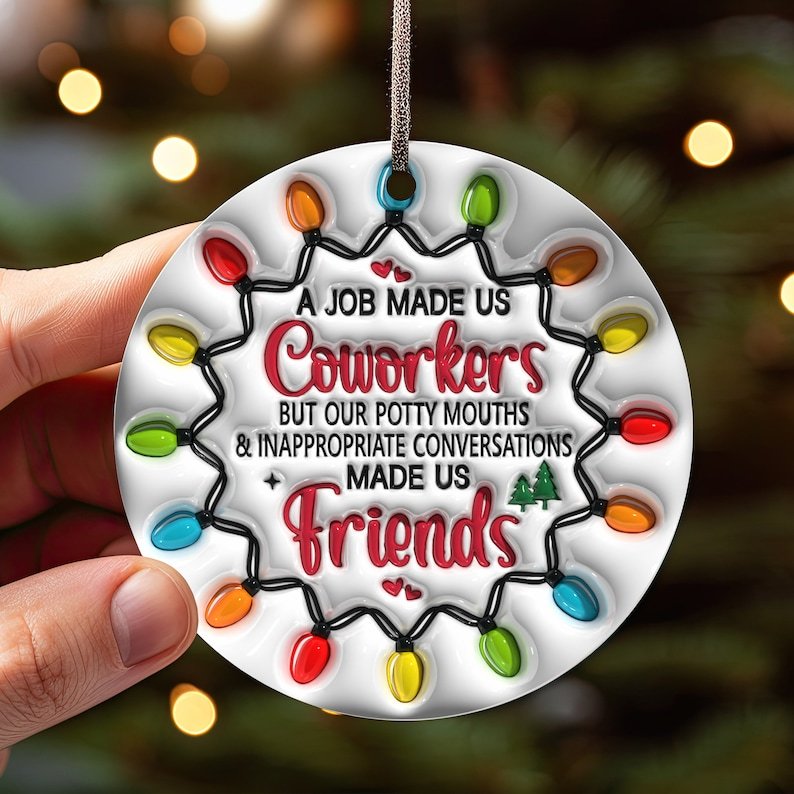 🔥CHRISTMAS PRE-SALE 50% OFF🎁BESTIES CHRISTMAS ROUND ORNAMENT