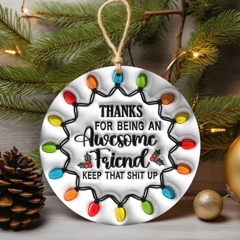 🔥CHRISTMAS PRE-SALE 50% OFF🎁BESTIES CHRISTMAS ROUND ORNAMENT