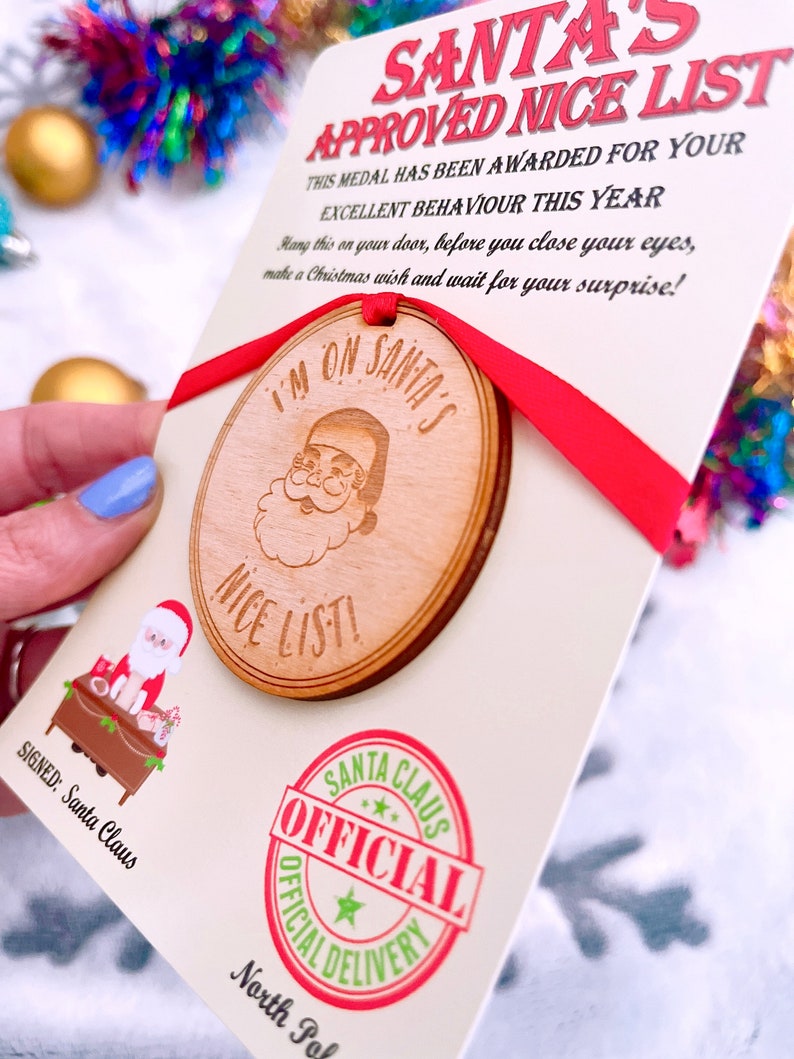 Santa's Nice List Medal โ Make Christmas Eve Magical! ๐
