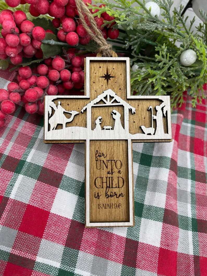 π
2024 Christmas Gift--Cross Nativity Ornament