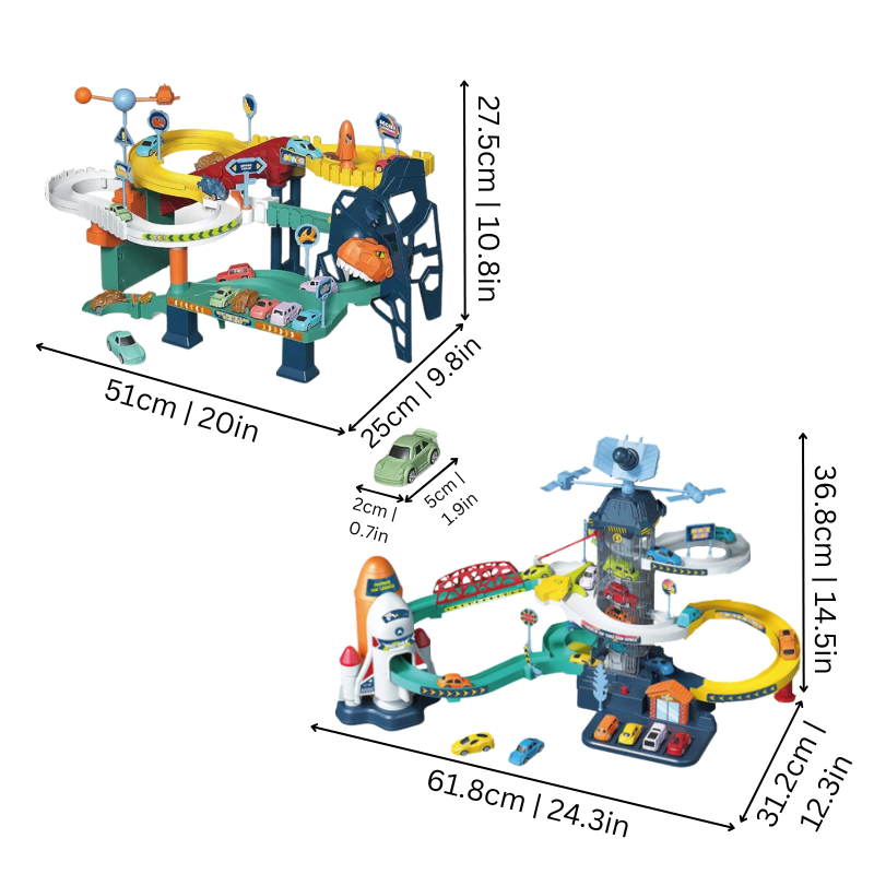GalaxyRush Epic Dinosaur & Space Race Track for Kids