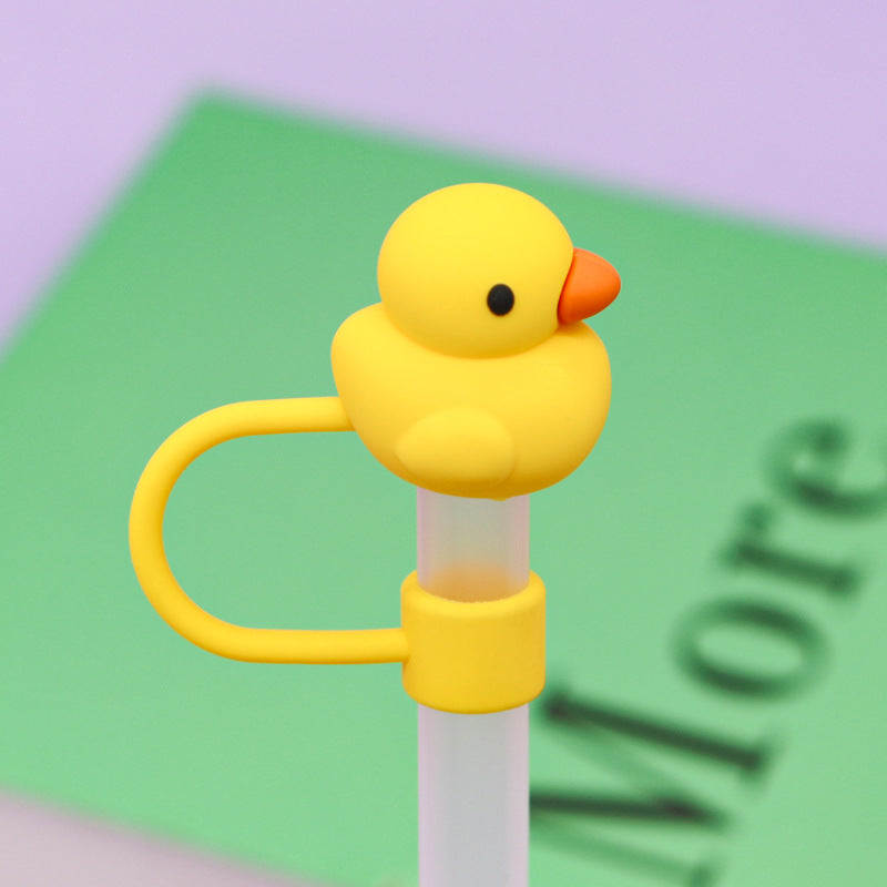 🥤🦆Silicone Animal Straw Covers Cap