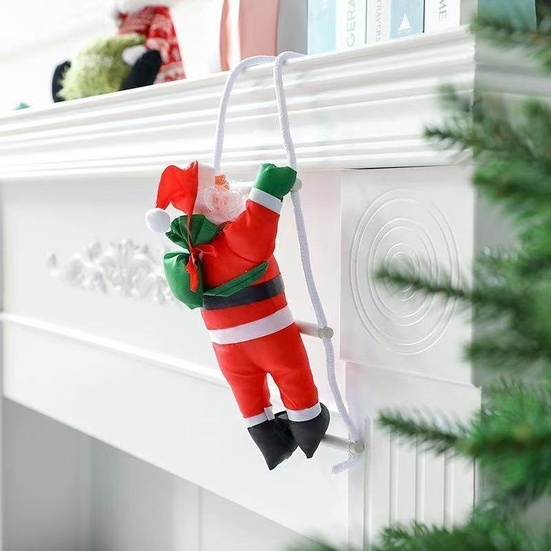 🔥Funny Santa🎅 Climbing Ladder Decoration