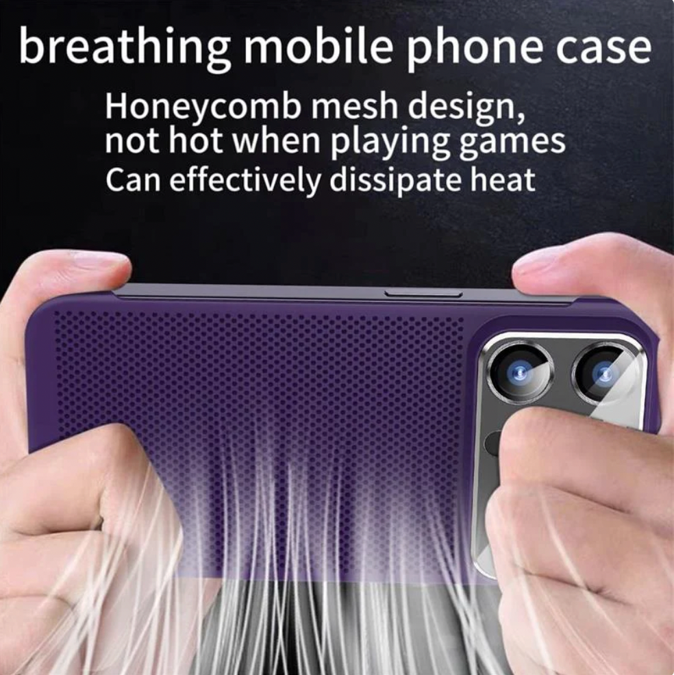 For iPhone Borderless Big Window Cooling Phone Case