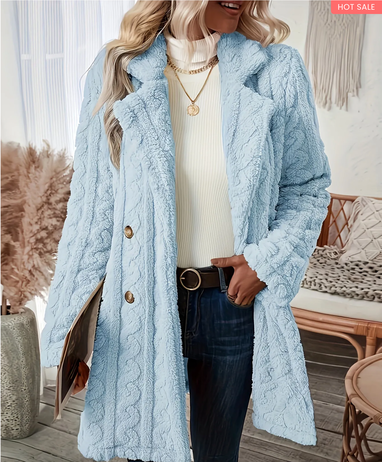 Women's Winter Textured Warm Coat