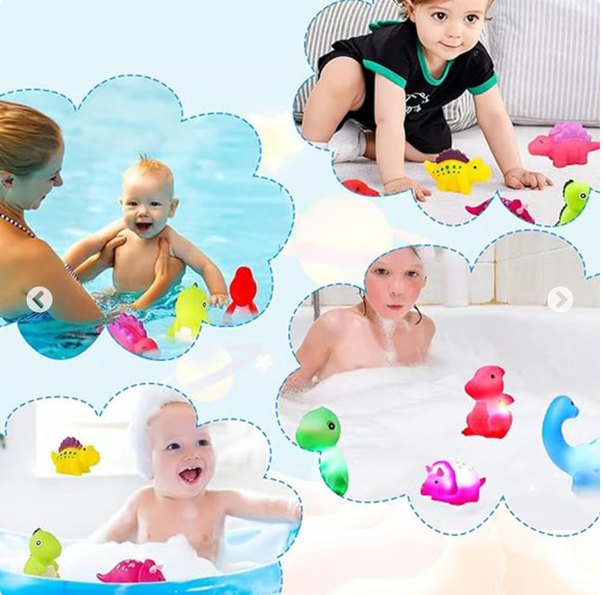 Glowing Dinosaur Shaped Bath Toy