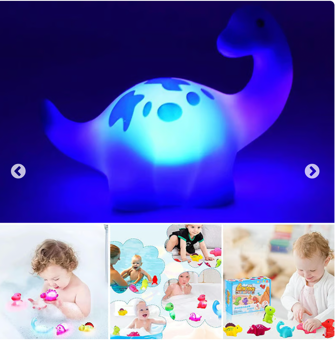 Glowing Dinosaur Shaped Bath Toy