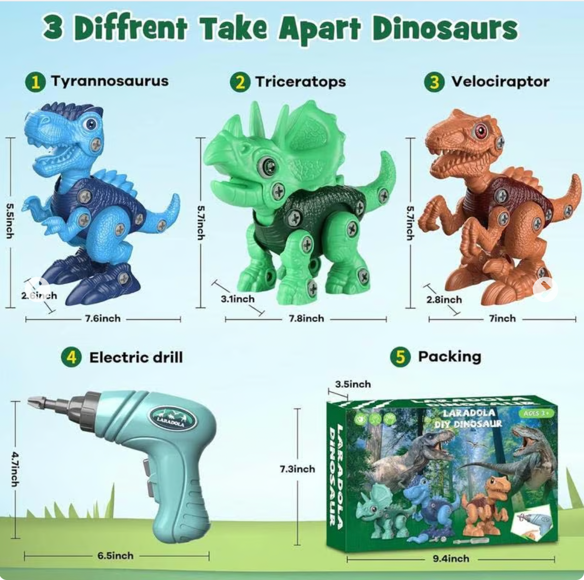 Dinosaur Building Toys for Kids