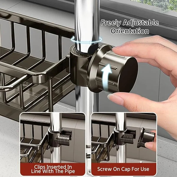 🔥(2024 New Arrival-48% OFF)🔥👨🍳Kitchen Sink Faucet Organizer