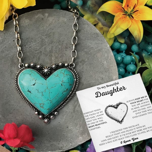 šHeart-Shaped Turquoise Necklace Gift