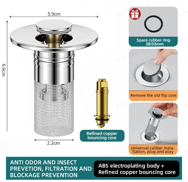 š„HOT SALE 49% OFFš„Isolate odor and prevent cockroaches-Stainless Steel Floor Drain Filter