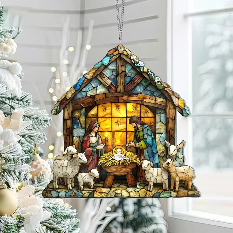 🎄Christmas Home Decor🎄-Nativity Jesus Christ Decoration Suncatcher