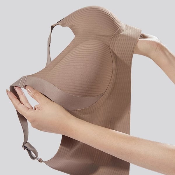 🔥Women's Ribbed Push Up Adjustable Wireless Bra