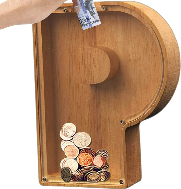 (š„2024 BEST GIFT TO CHILDRENš„) Wooden Letter Piggy Bankš