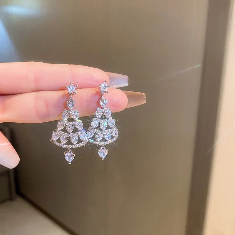 đShiny Christmas Tree Earrings