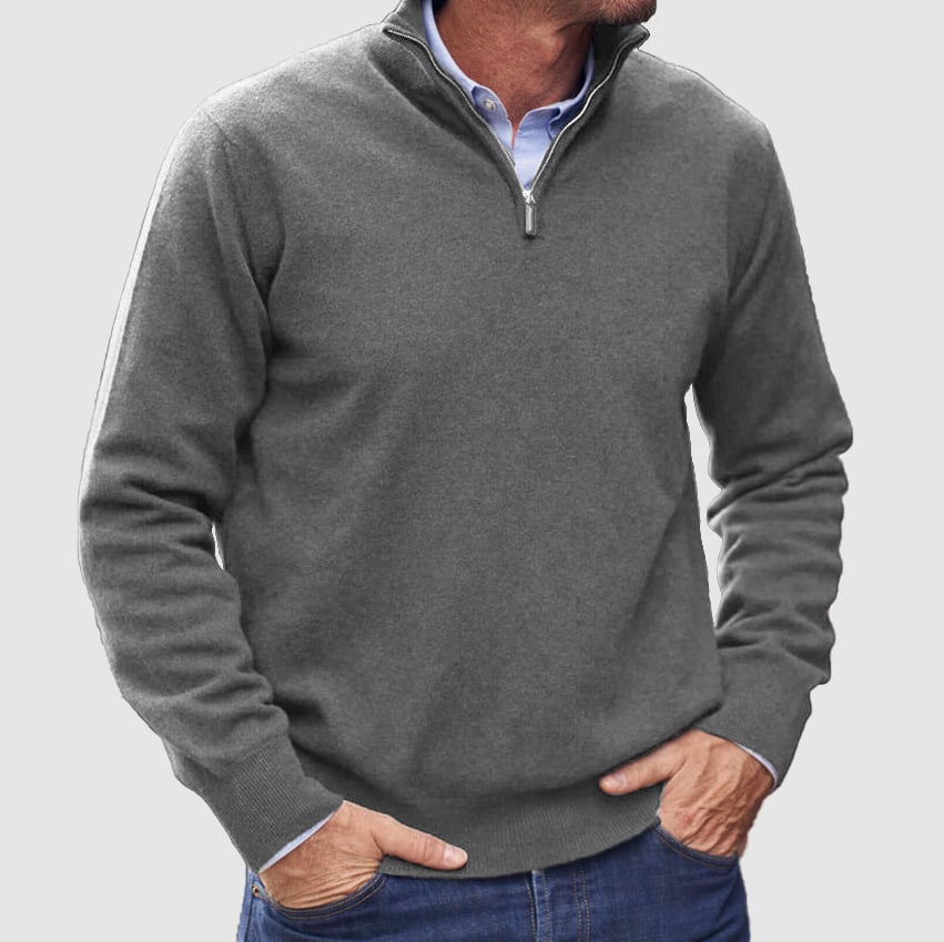 🔥Last Day 49% Off👔Men's Warm Zipper Basic Sweater