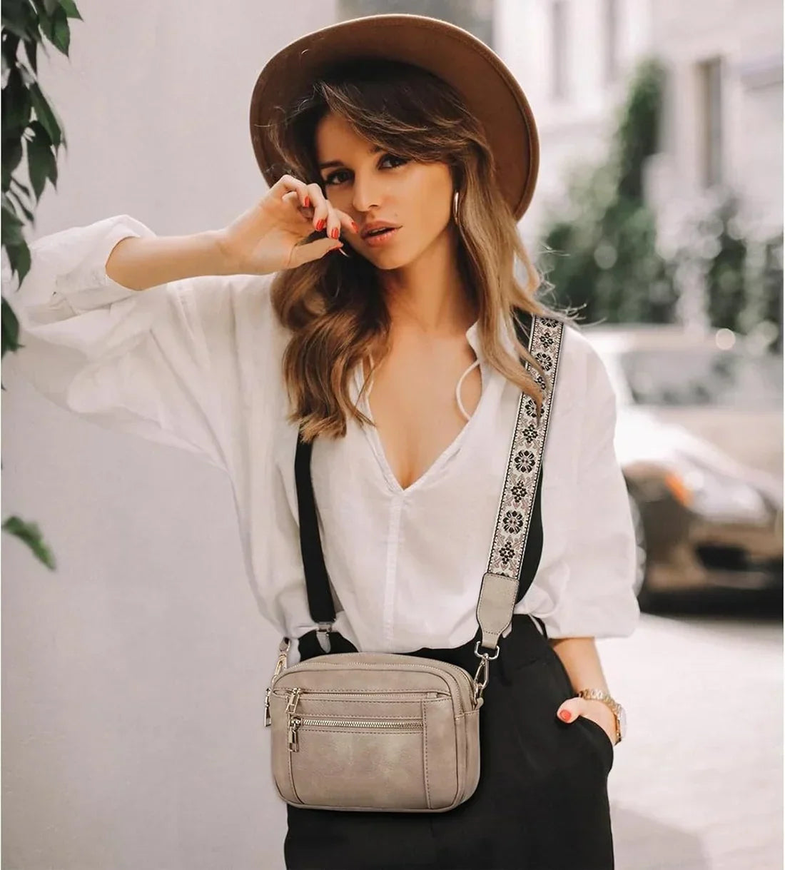 š„Handmade Colorful Straps Crossbody Leather Bags & Purseš