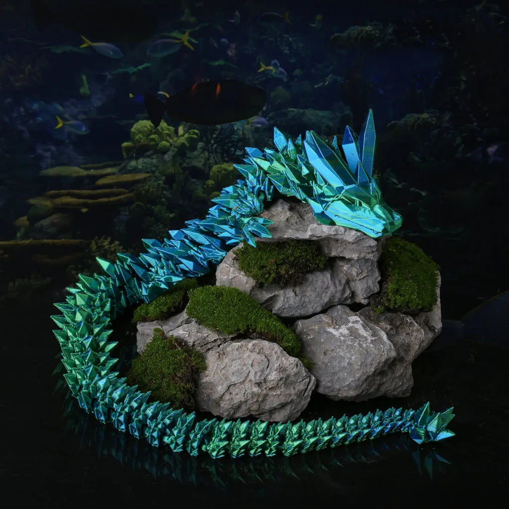๐3D-Printed Articulated Crystal Dragon