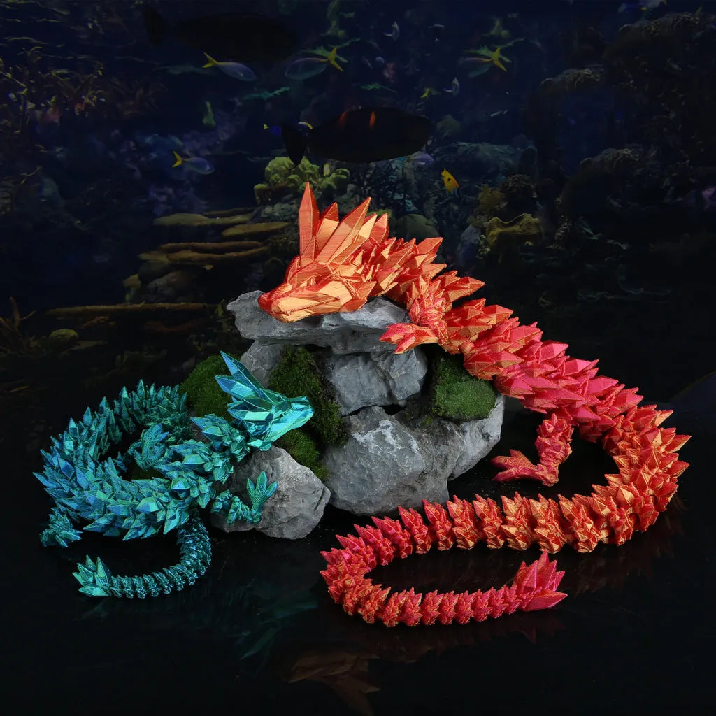 ๐3D-Printed Articulated Crystal Dragon