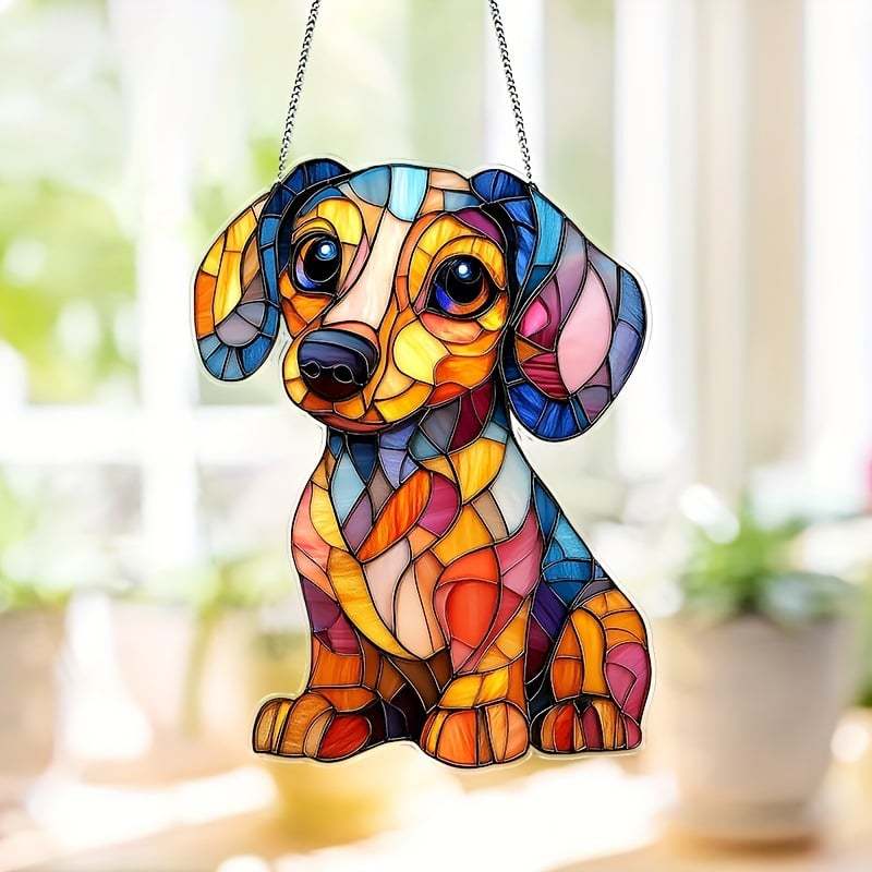 🌞🐕🦺Cute Chihuahua Suncatcher