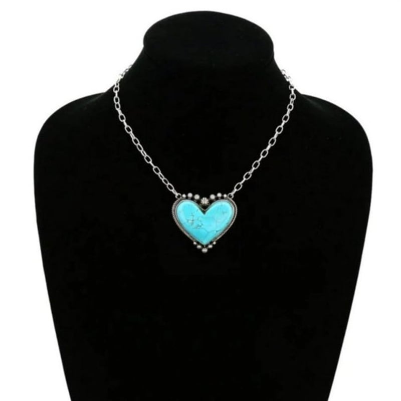 šHeart-Shaped Turquoise Necklace Gift