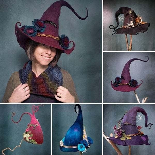 🔥Last Day Promotion 50% OFF🔥 - 🎃Halloween Party Felt Witch Hats