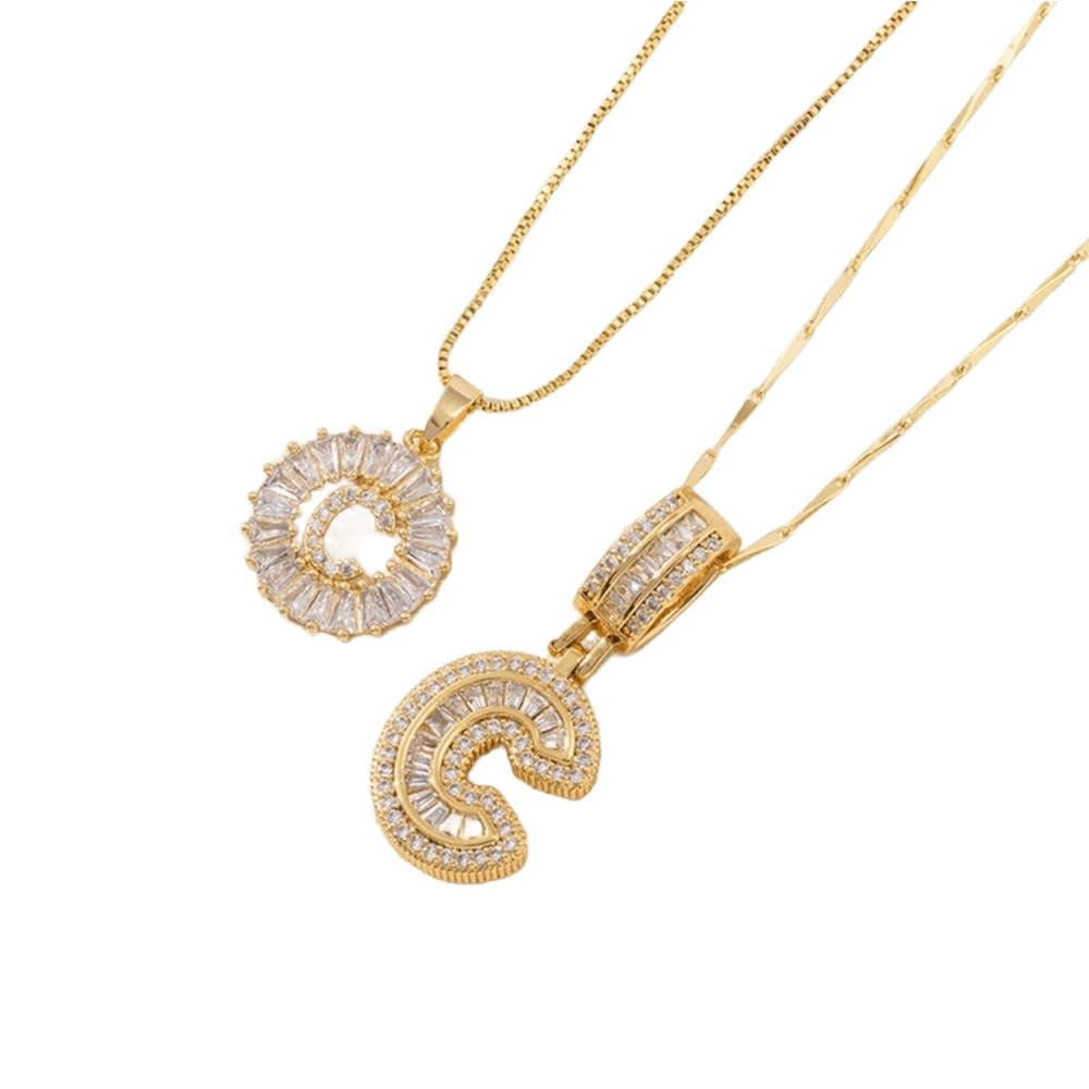 💍Last Day Only $12.99 & 2 Pack💍 Initial Letter Pendant Necklaces-Best Gift for your friends💝