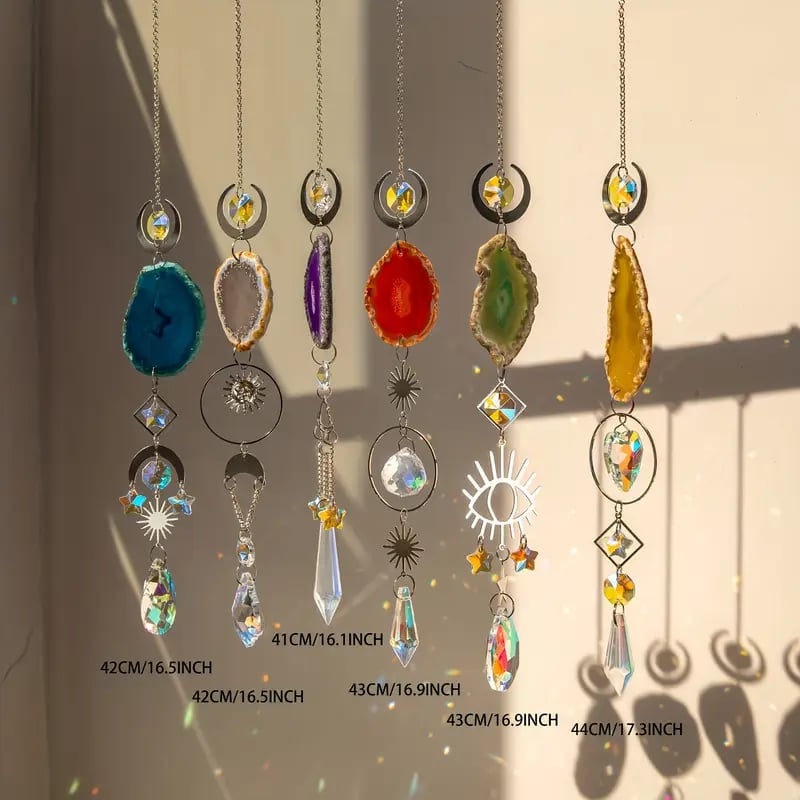 🌈Beautiful Crystal Suncatcher With Prisms Pendants💎