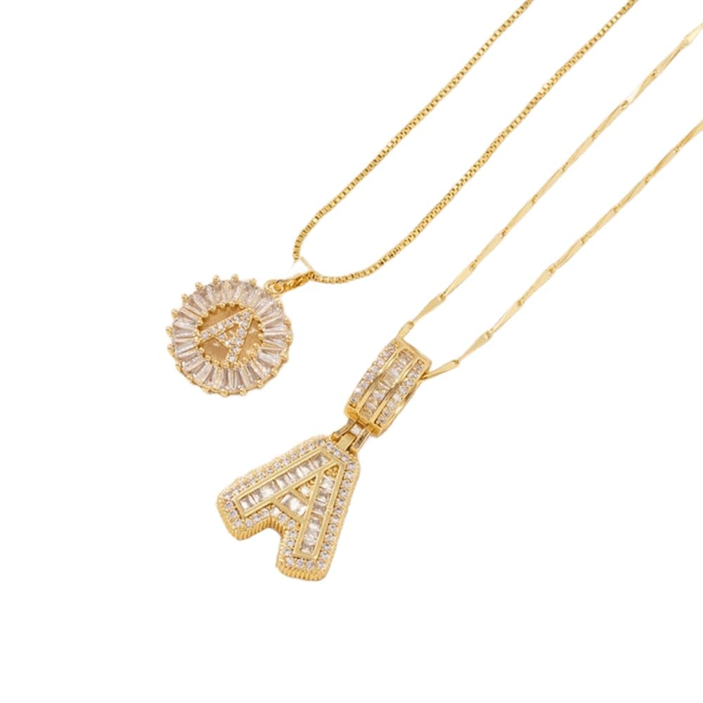 💍Last Day Only $12.99 & 2 Pack💍 Initial Letter Pendant Necklaces-Best Gift for your friends💝