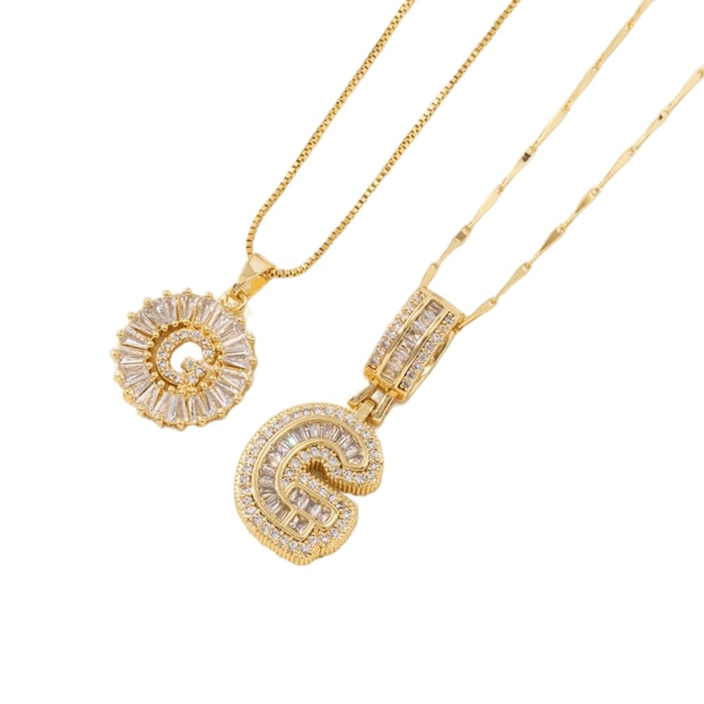 💍Last Day Only $12.99 & 2 Pack💍 Initial Letter Pendant Necklaces-Best Gift for your friends💝