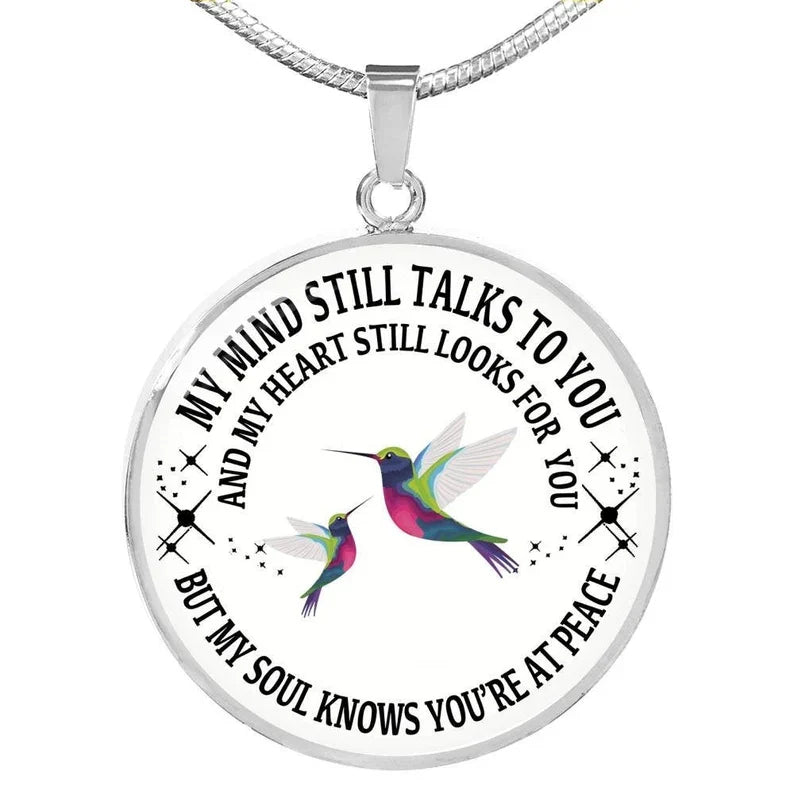 Last Day 69% OFF - My Mind Still Talks To You Memorial Necklace, In Memory Of Gift💕