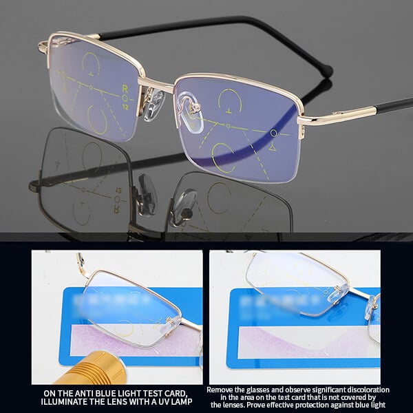 NEW DIAMOND-CUT BIFOCAL PROGRESSIVE & ANTI-BLUE EYEWEAR ULTRALIGHT READING GLASSES