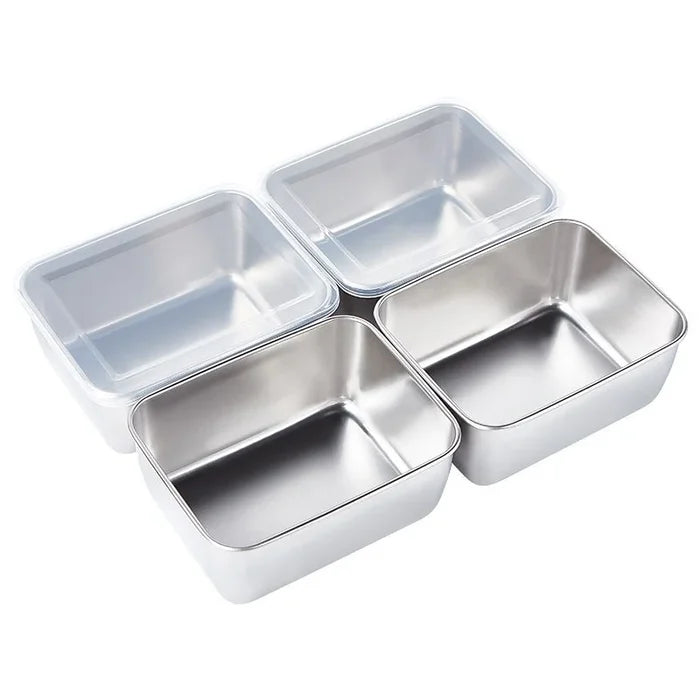 🔥LAST DAY 49% OFF-Stainless Steel Square Plate(With Lid)