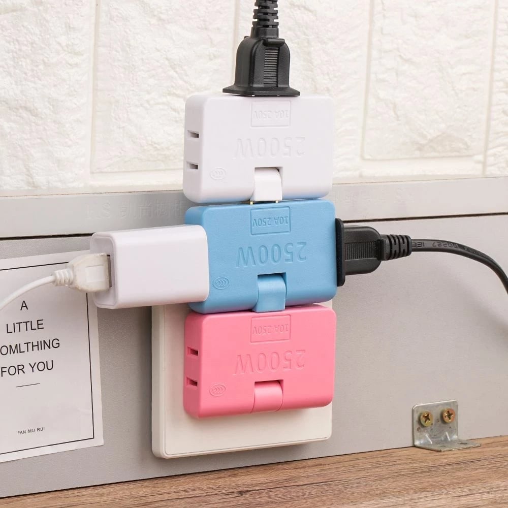 🔥Rotatable Socket Converter One In Three 180 Degree Extension Plug