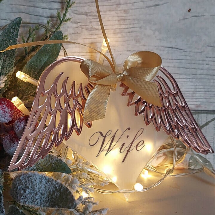 Last Day 70% OFF - 👼Heart With Angel Wings Memorial Ornament