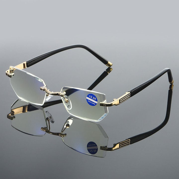 2024 New Sapphire high hardness anti blue light intelligent dual focus reading glasses