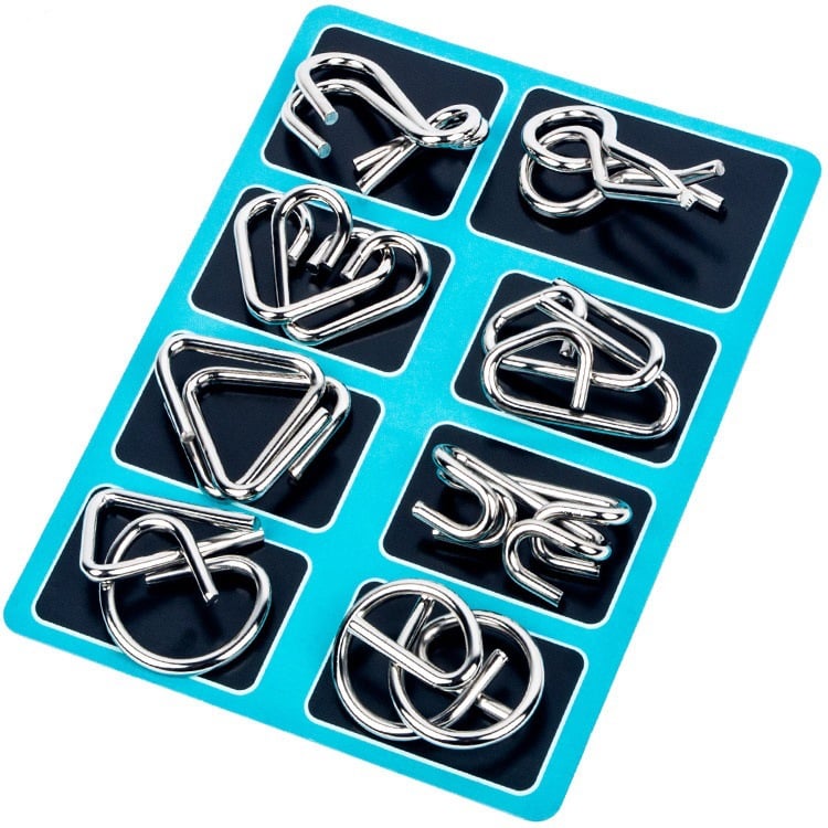 🔥Christmas Promotion 49% OFF-Metal Puzzle Ring,Educational intellectual Toys IQ Toys,Metal Brain teaser Puzzles for kids & adults