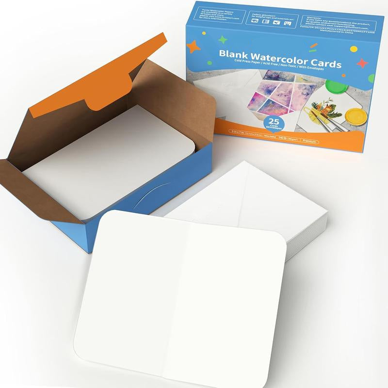 Blank Watercolor Cards and Envelopes