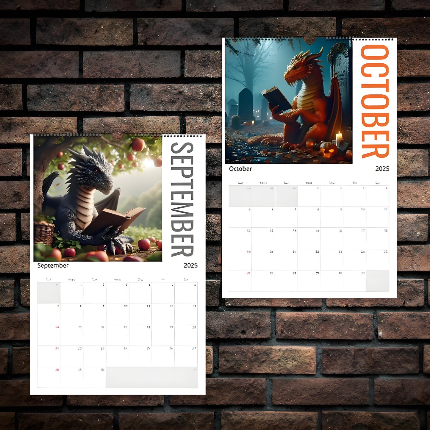 Book Dragon Calendar 2025