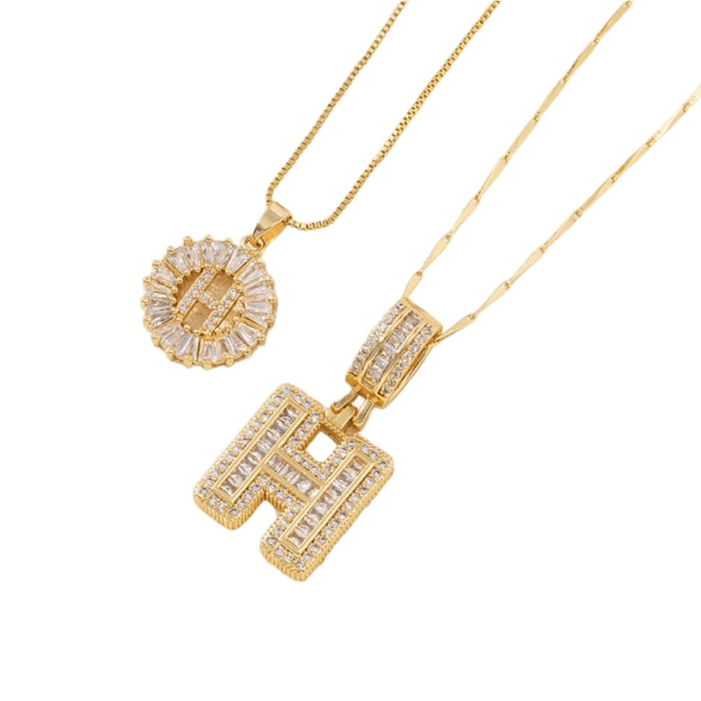 💍Last Day Only $12.99 & 2 Pack💍 Initial Letter Pendant Necklaces-Best Gift for your friends💝